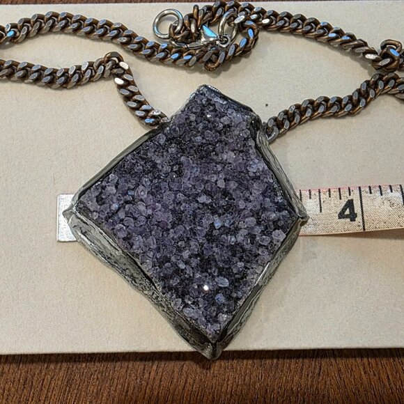 Druzy Amethyst Barbara Pellegrino Necklace - Picture 2 of 7